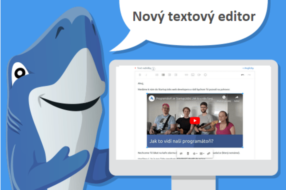 Nabídky s obrázky a videem, představujeme nový textový editor!